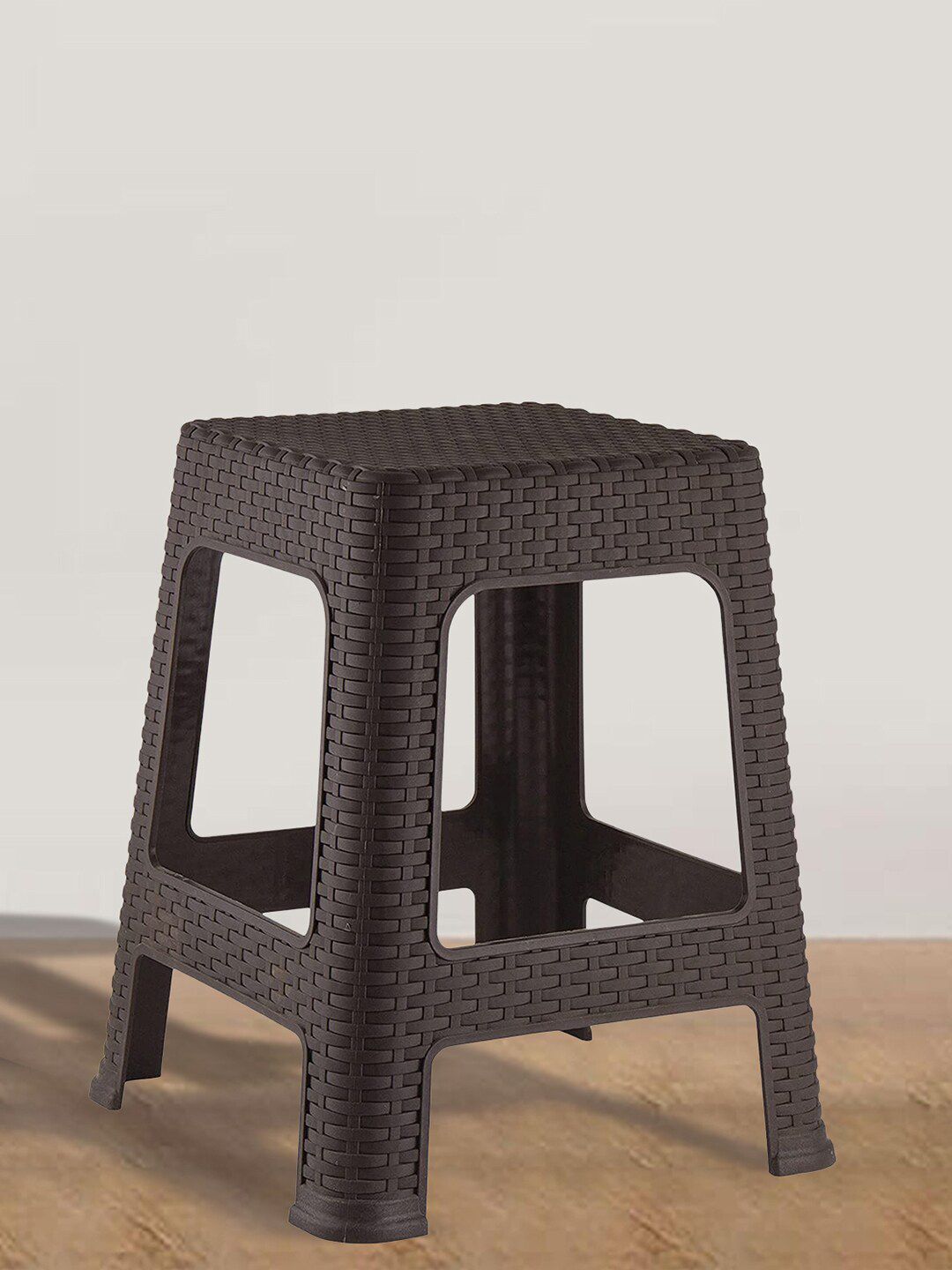 Kuber Industries Brown 2 piece Solid Plastic Step Stool