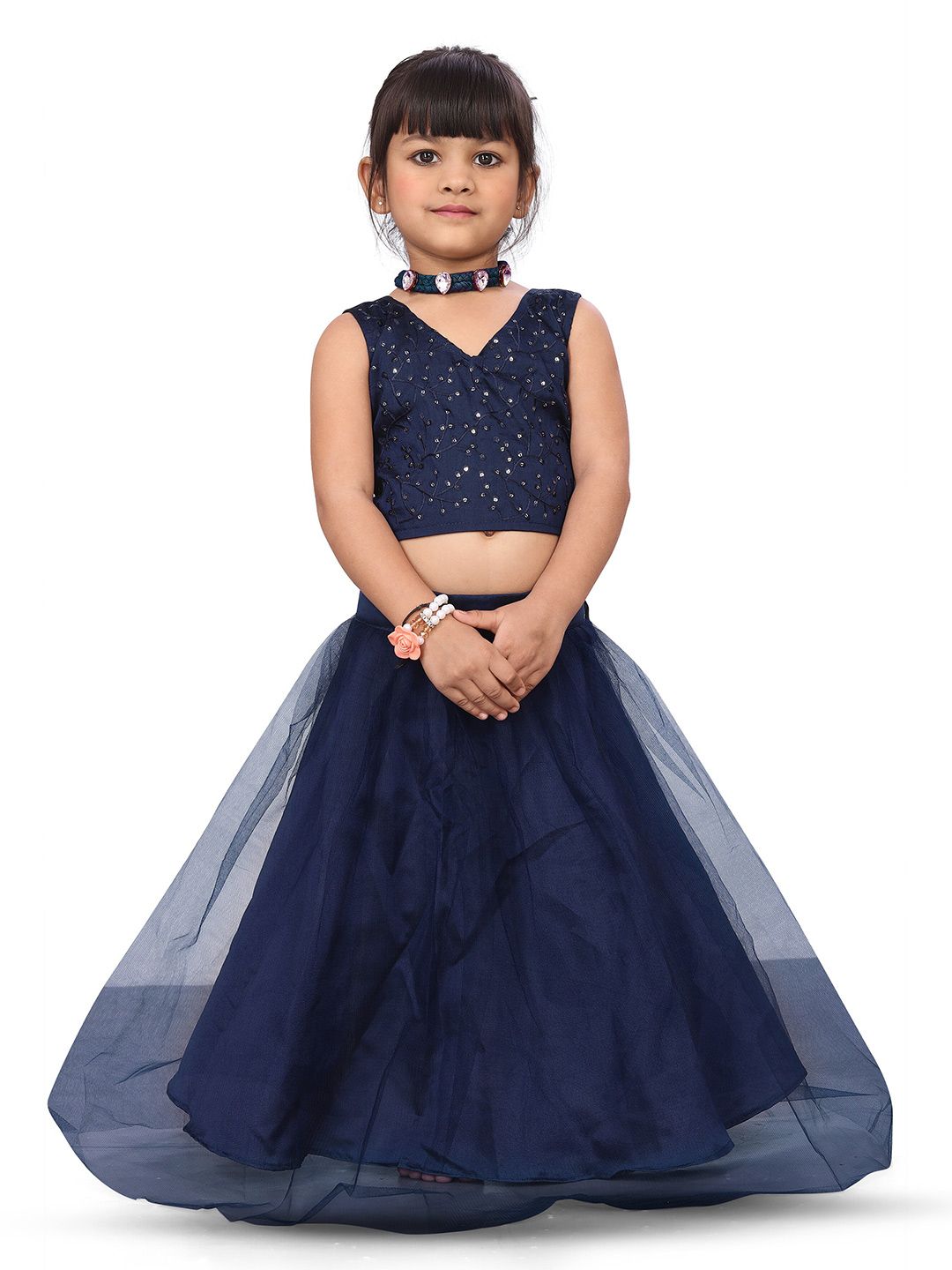 BAESD Girls Embroidered Thread Work Ready to Wear Lehenga Choli-picture-30