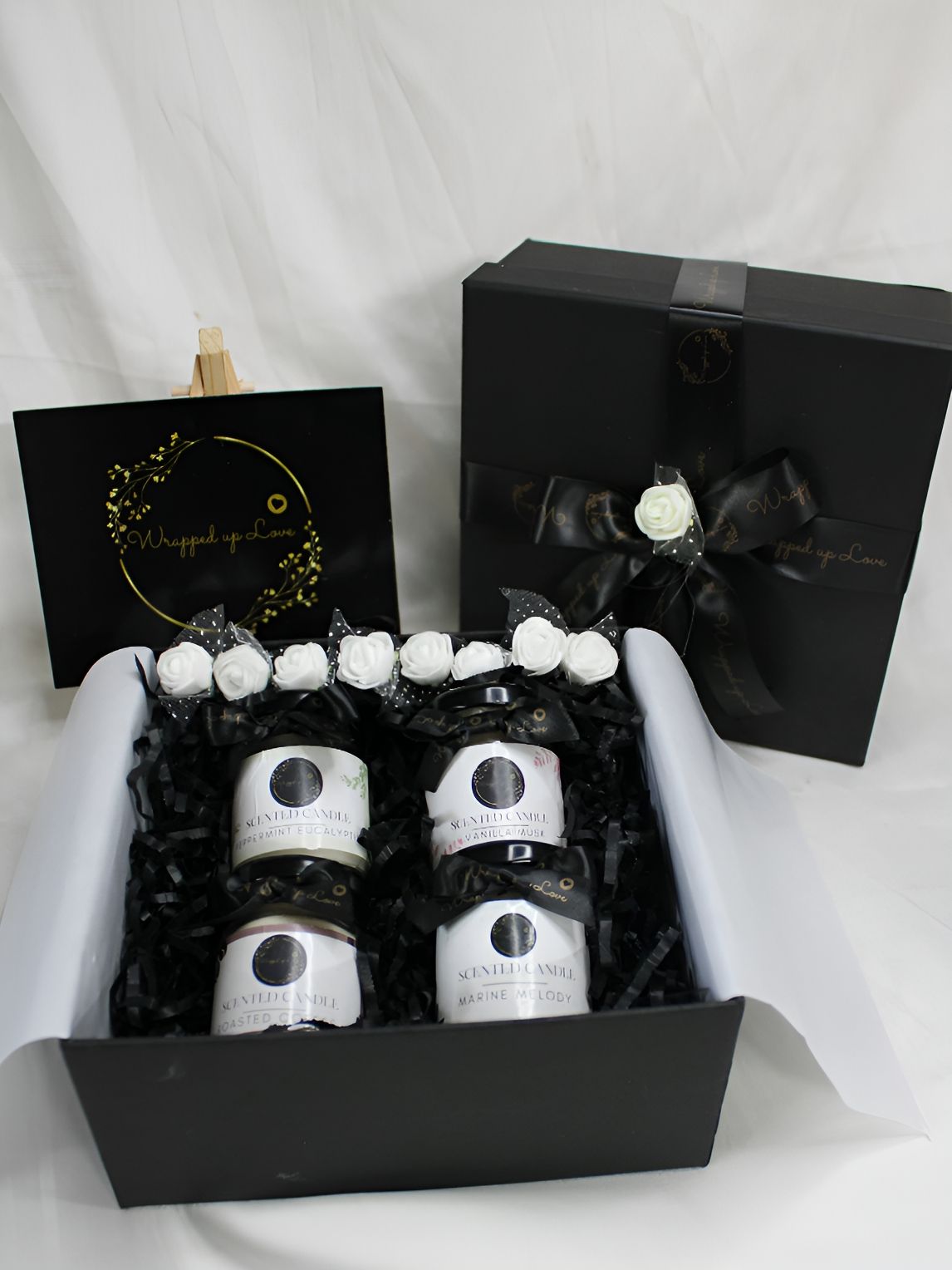 Wrapped up Love White 4 Pieces Scented Jar Candles-image-45