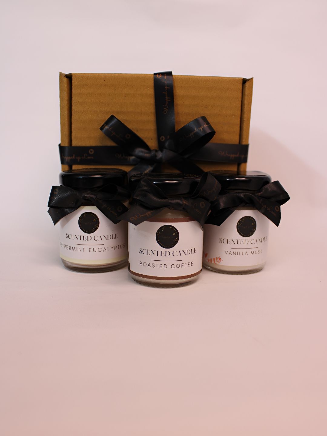Wrapped up Love White 3 Pieces Scented Jar Candles-picture-16