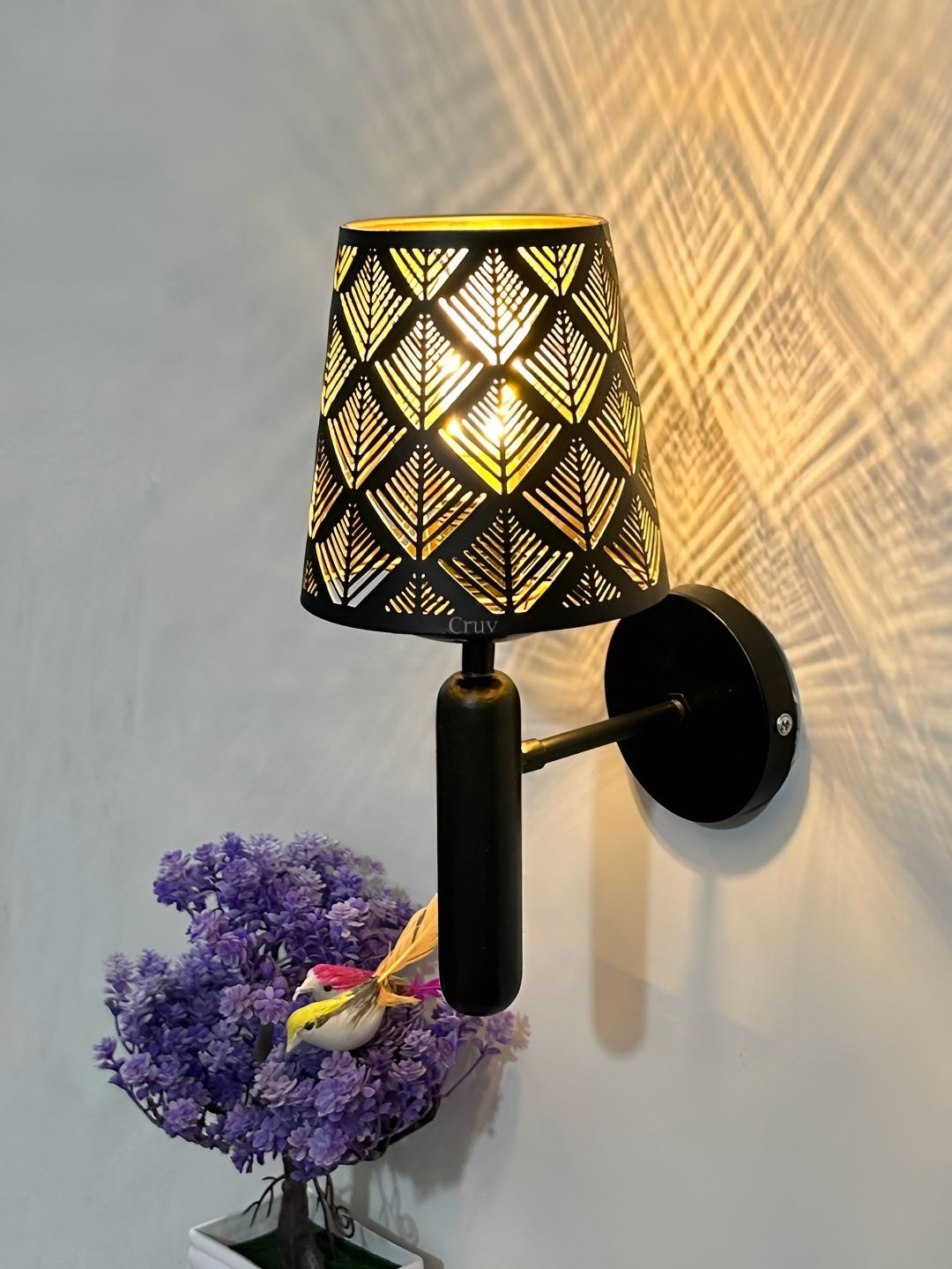 Cruv Black Frustum Shaped Metal Wall Lamp-picture-18