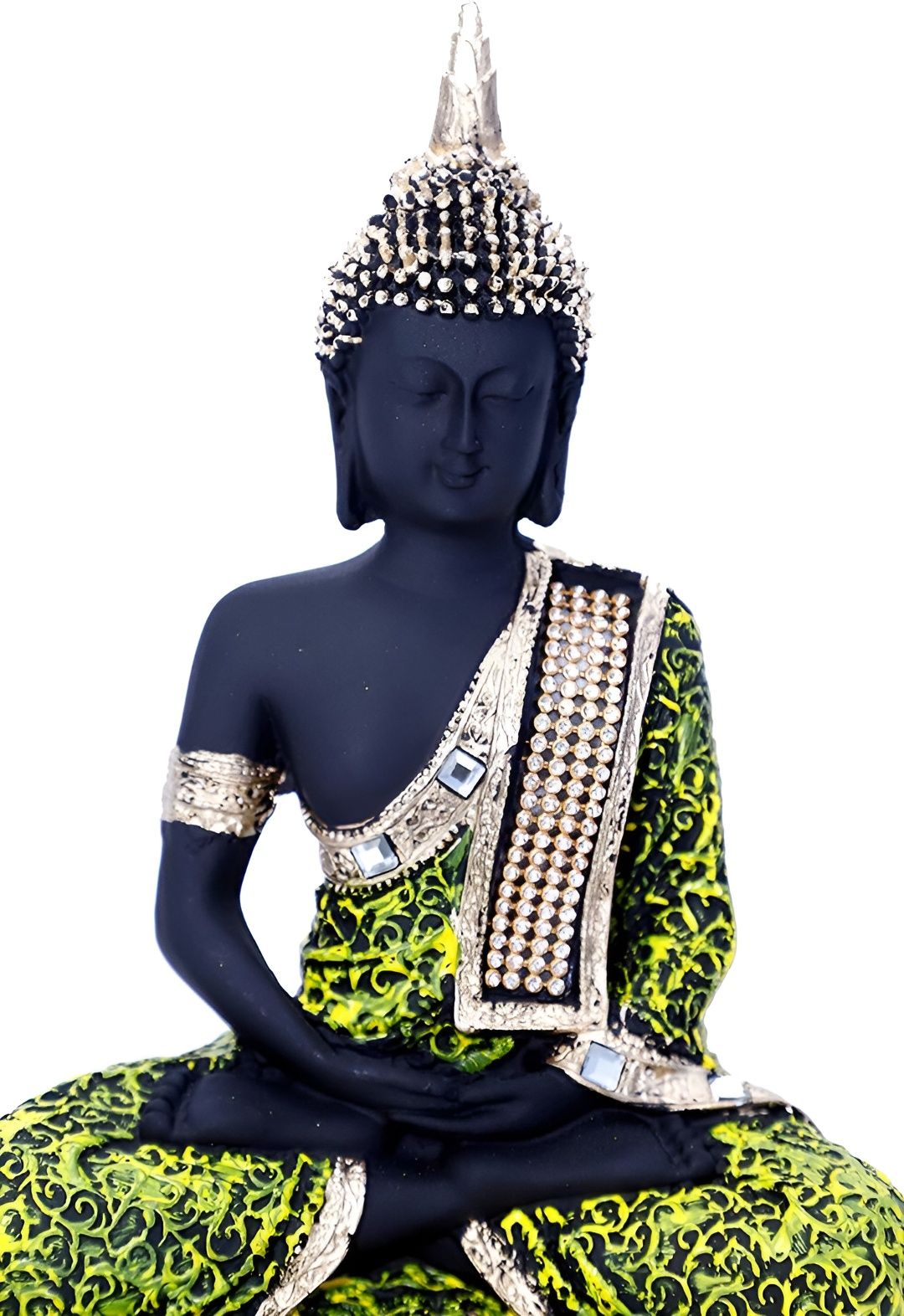 GW CREATIONS Black & Green Buddha Idol Showpiece-image-42