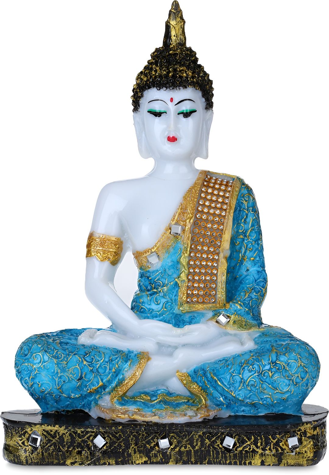 GW CREATIONS Blue & White Marble Buddha Idol Showpiece-picture-11