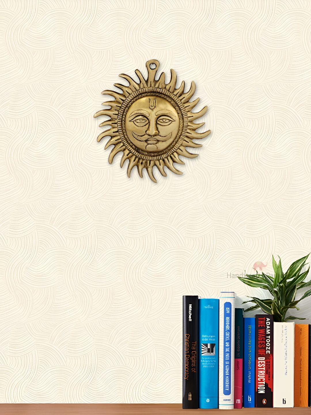 HANDICRAFTS PARADISE Gold plated Sun shaped Wall Hanging-picture-38