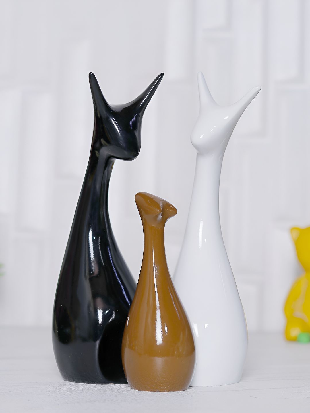 GW CREATIONS Black & White Ceramic Figurine Showpiece-image-43