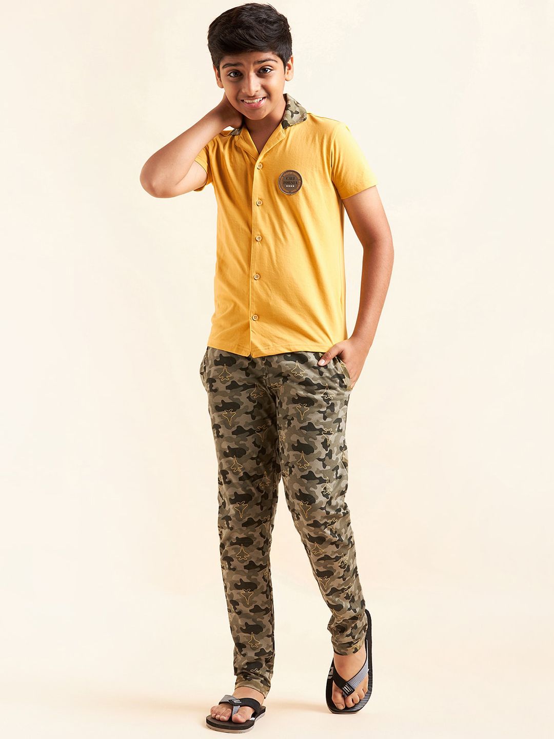 Sweet Dreams Boys Printed Pure Cotton Shirt With Pyjamas-picture-13