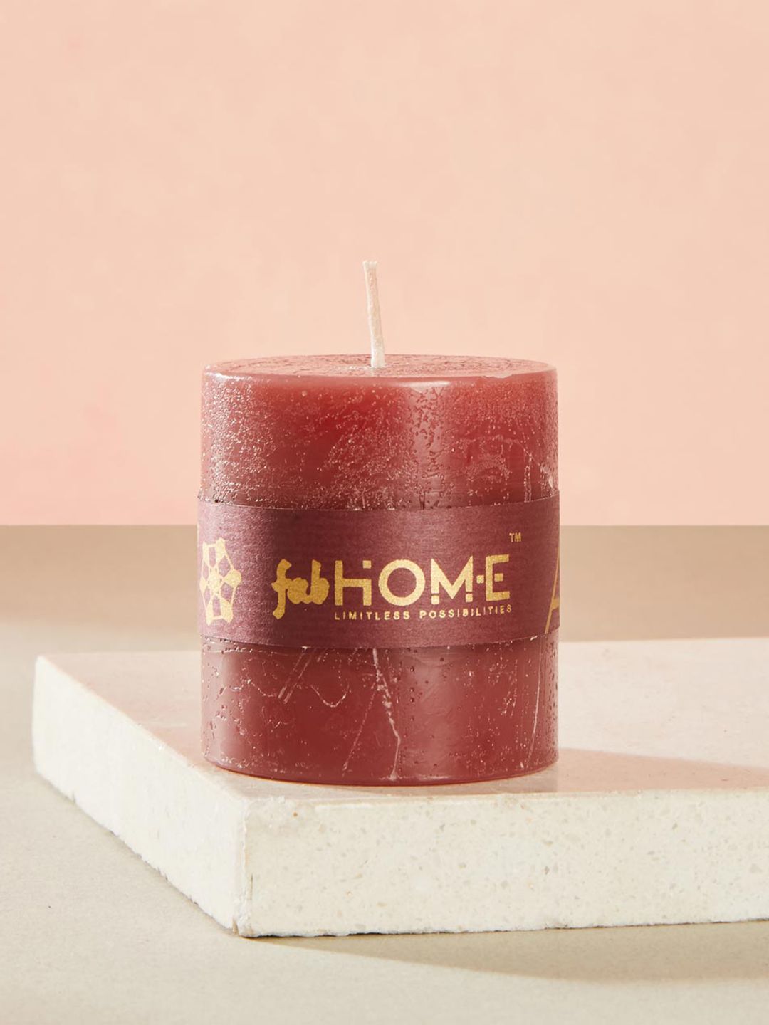 Fabindia Wine Rajnigandha Wax Pillar Candle-picture-12