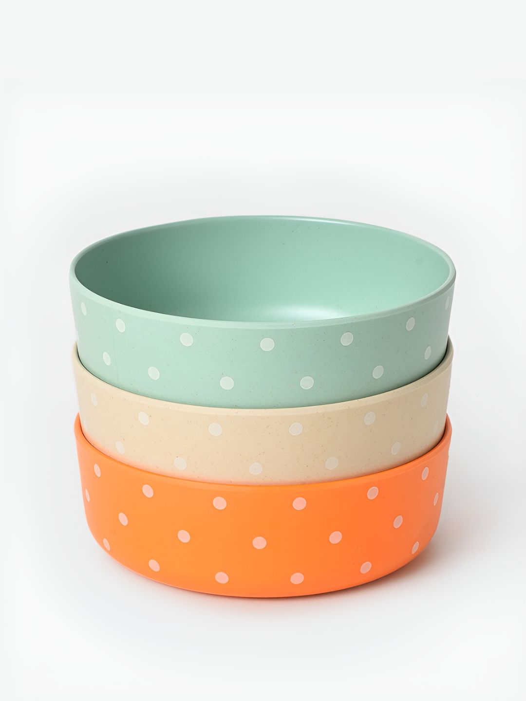 MiArcus Baby 100% Melamine Polka Dot Print Bowl Set, Pack of 3-picture-20