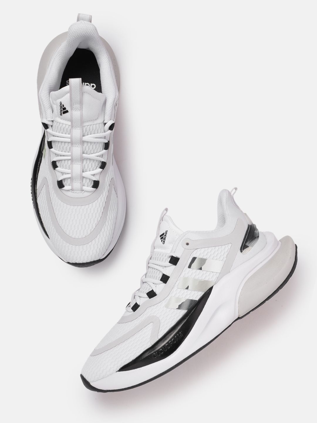 ADIDAS Men Woven Design AlphaBounce + Running Shoes