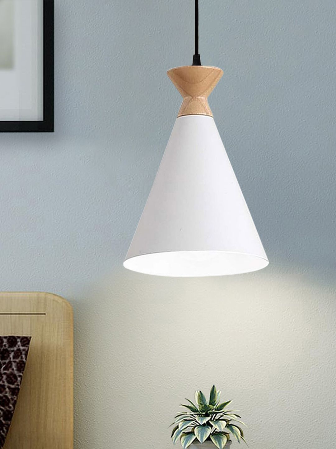 Homesake White & Beige Metal Contemporary Ceiling Lamp-picture-12