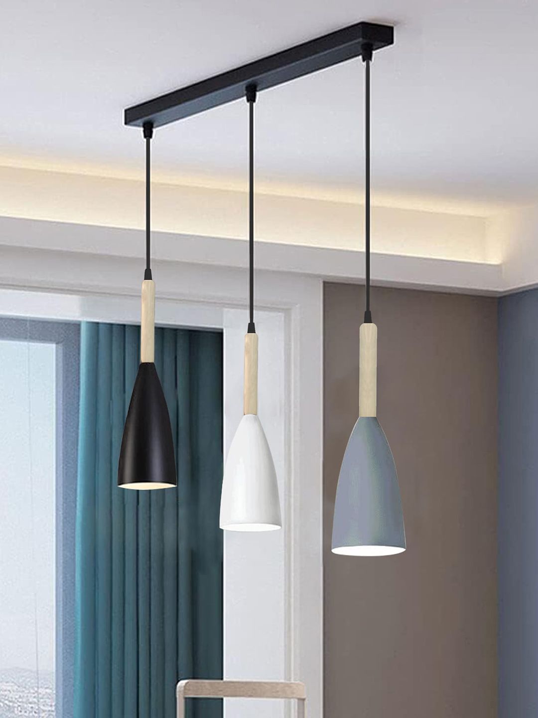 Homesake Black & White Metal Contemporary Ceiling Lamp-picture-22