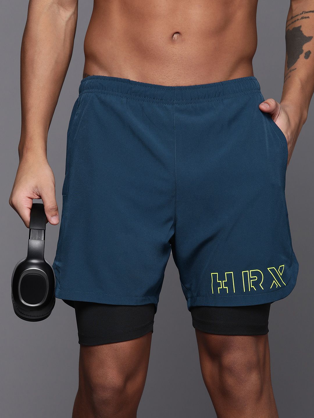 HRX by Hrithik Roshan Men Rapid-Dry Training Shorts-image-34