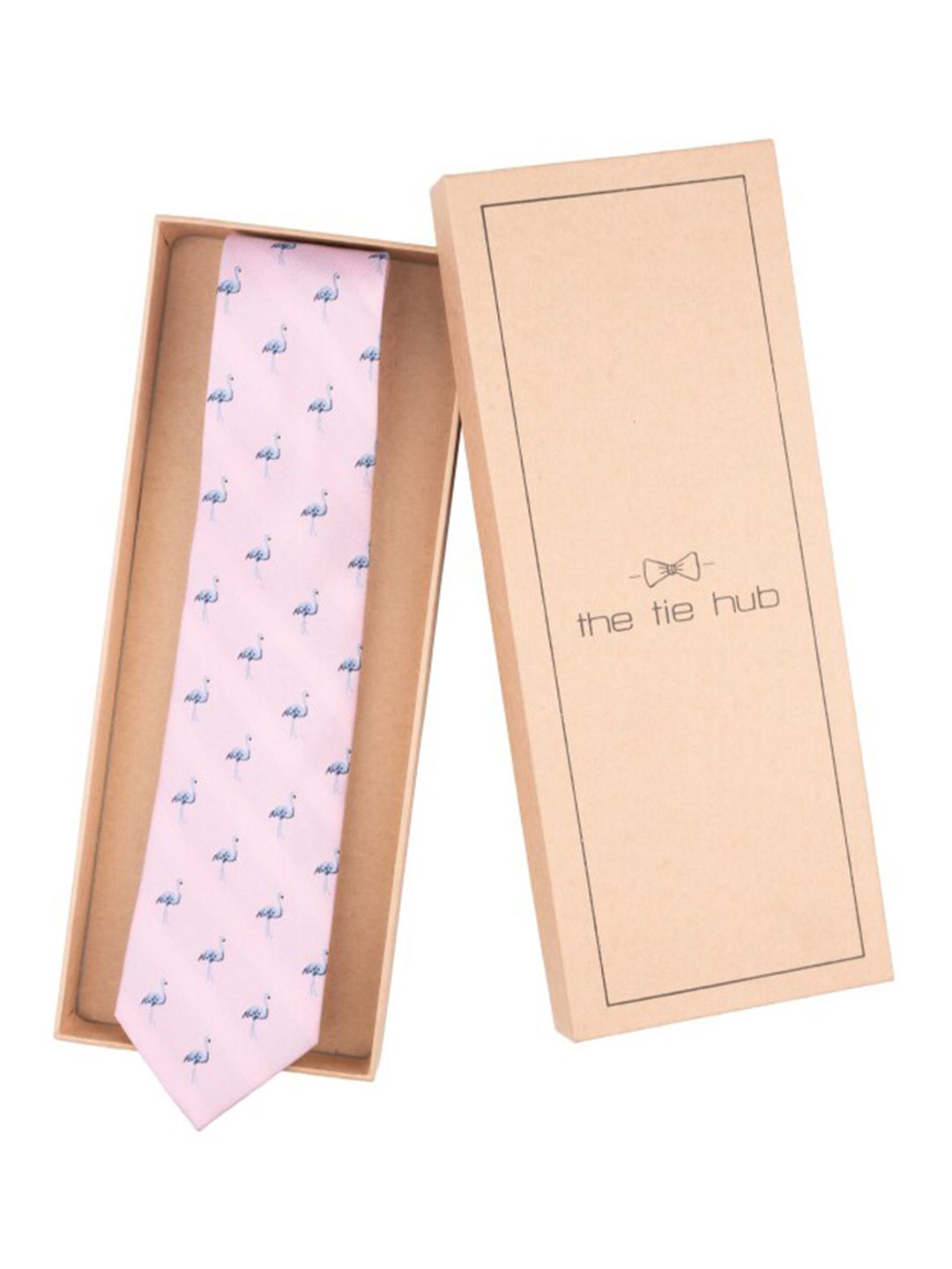 The Tie Hub Men Pink Skinny Tie-picture-42