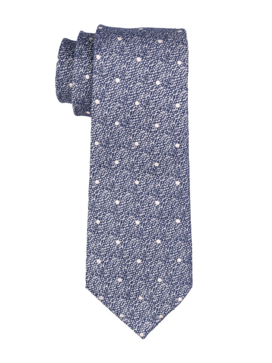 The Tie Hub Men Printed Linen Silk Skinny Tie-picture-24