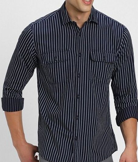 Haut Rayé Forever 21 Taille M - Gris Foncé, Occasion Très Bon état