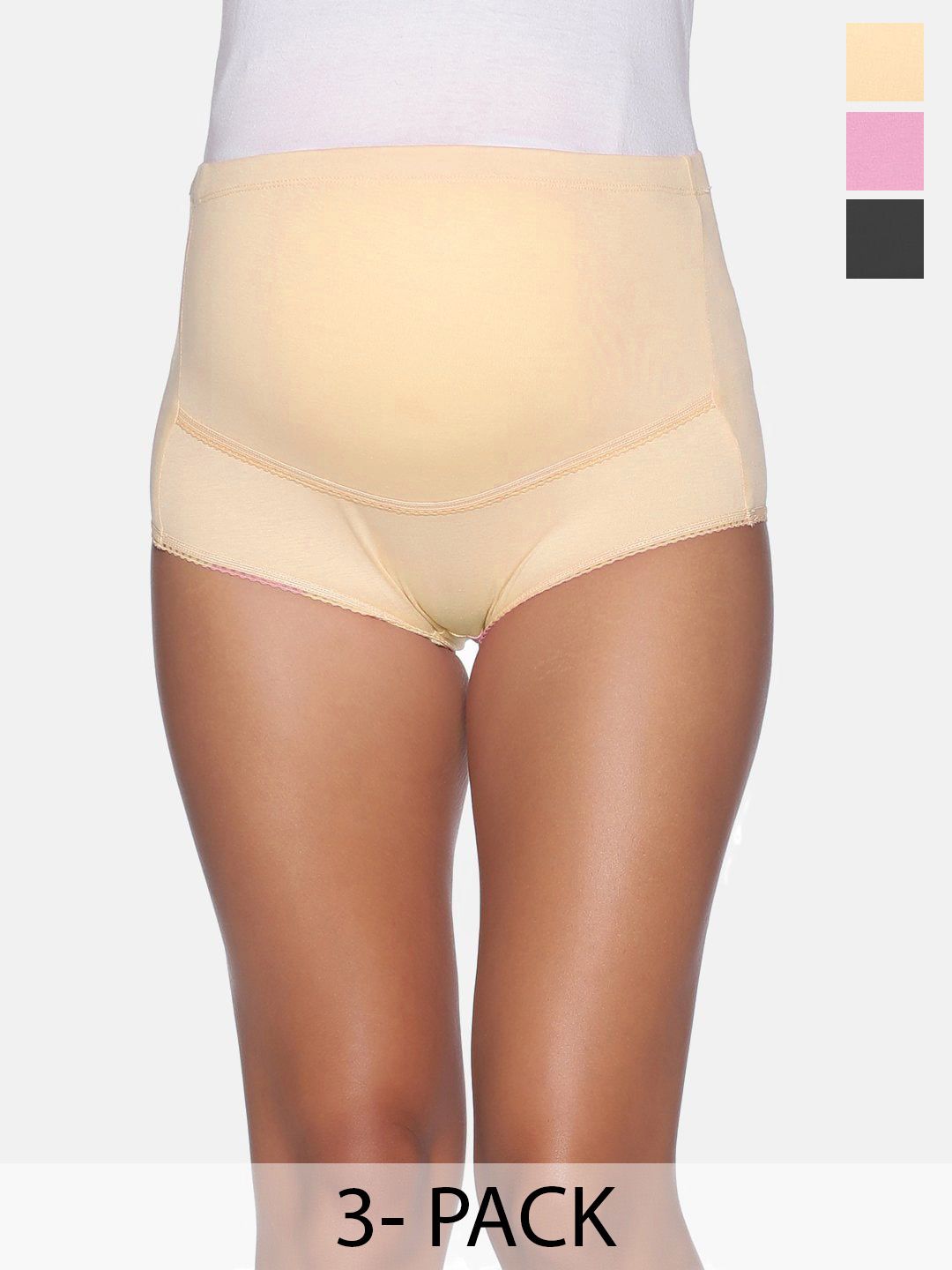 The Mom Store Pack Of 3 High Rise Maternity Briefs-picture-32
