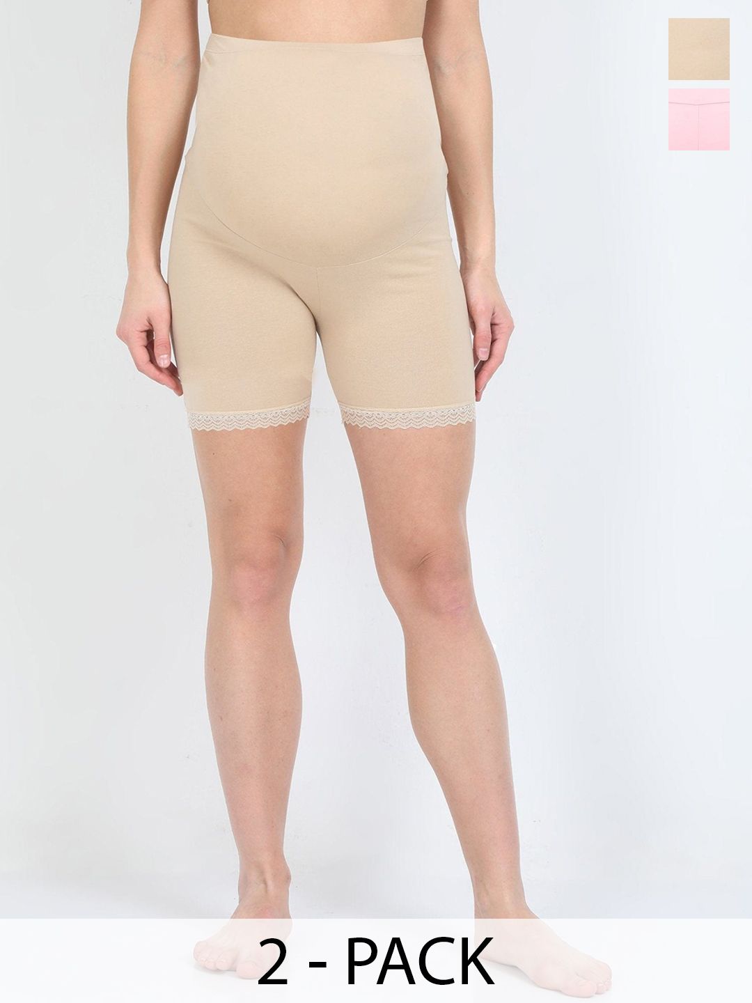 The Mom Store Pack Of 2 High Rise Maternity Boy Shorts Briefs-picture-33