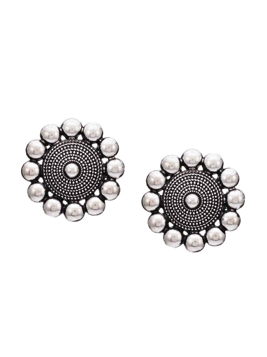 ATIBELLE German Silver Stone Studded Jewellery Set