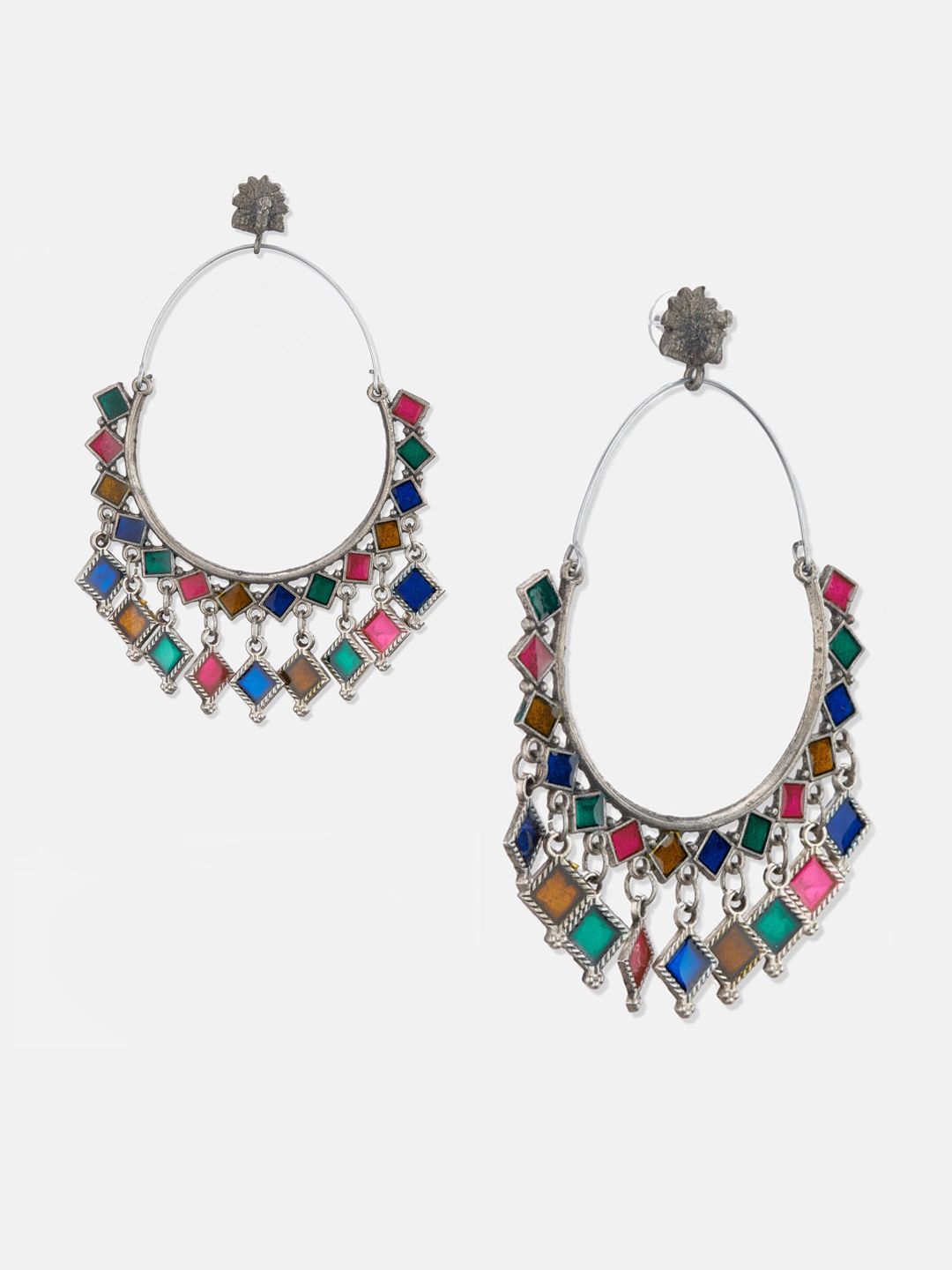 ATIBELLE Silver-Plated Drop Earrings