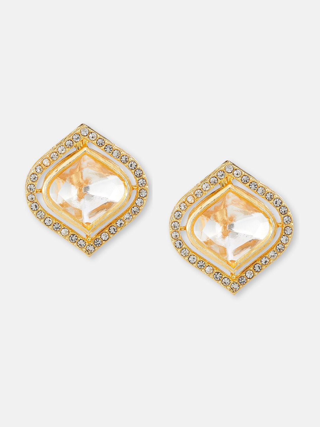 ATIBELLE Gold-Plated Kundan-Studded Bangle & Ring Set