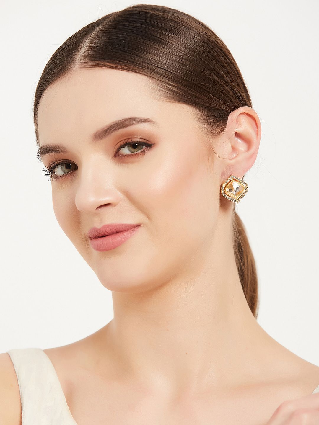 ATIBELLE Gold Plated Kundan Studded Jewellery Set