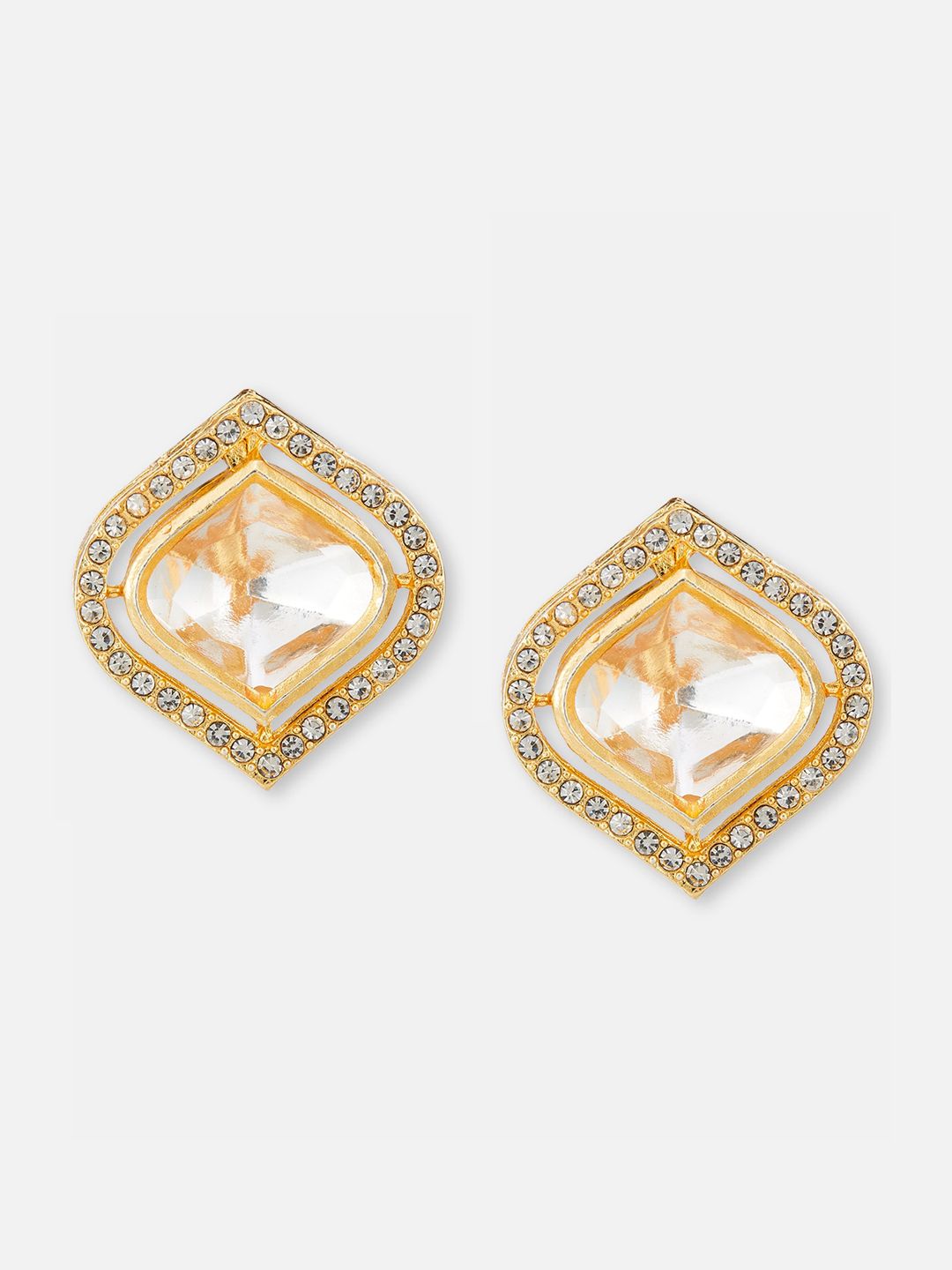 ATIBELLE Gold Plated Kundan Studded Jewellery Set