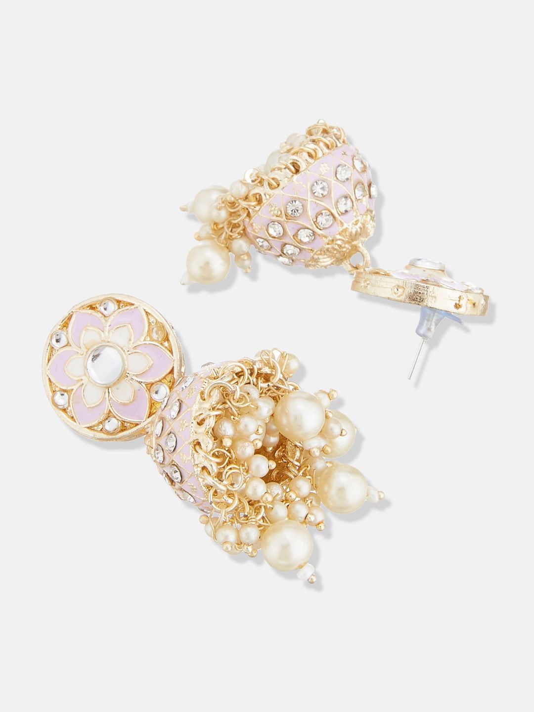 ATIBELLE Gold Plated Kundan Studded Jewellery Set