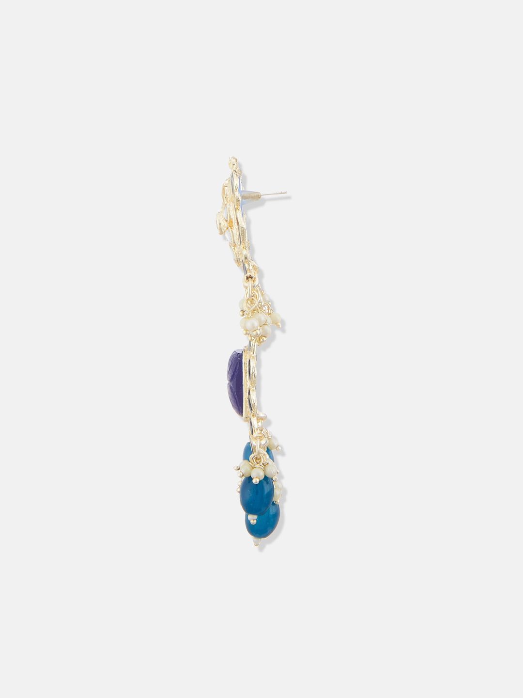 ATIBELLE Gold-Plated Contemporary Drop Earrings