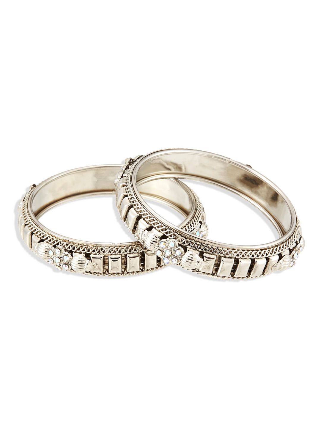ATIBELLE German Silver Stone Studded Jewellery Set