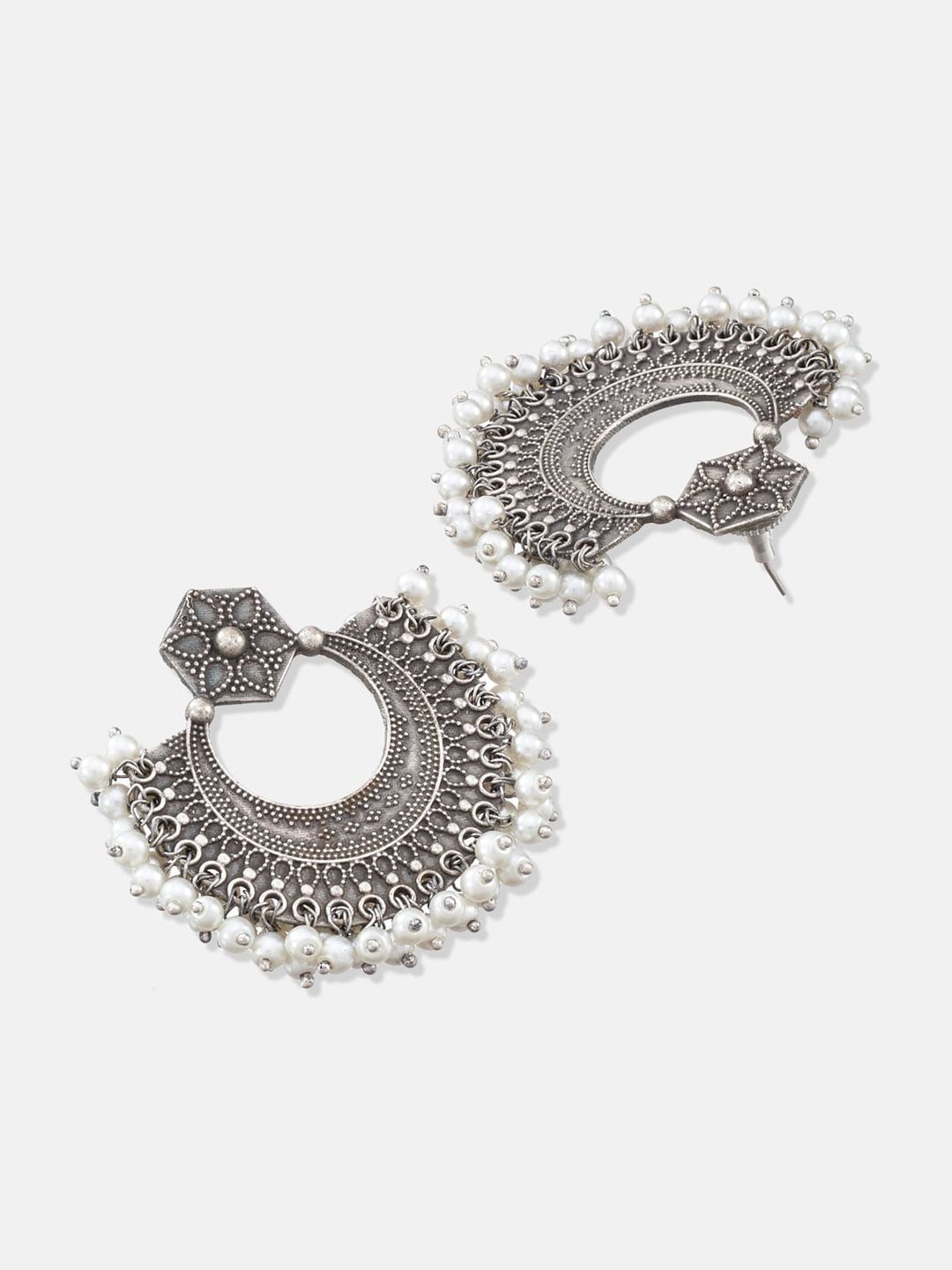 ATIBELLE German Silver Stone Studded Jewellery Set