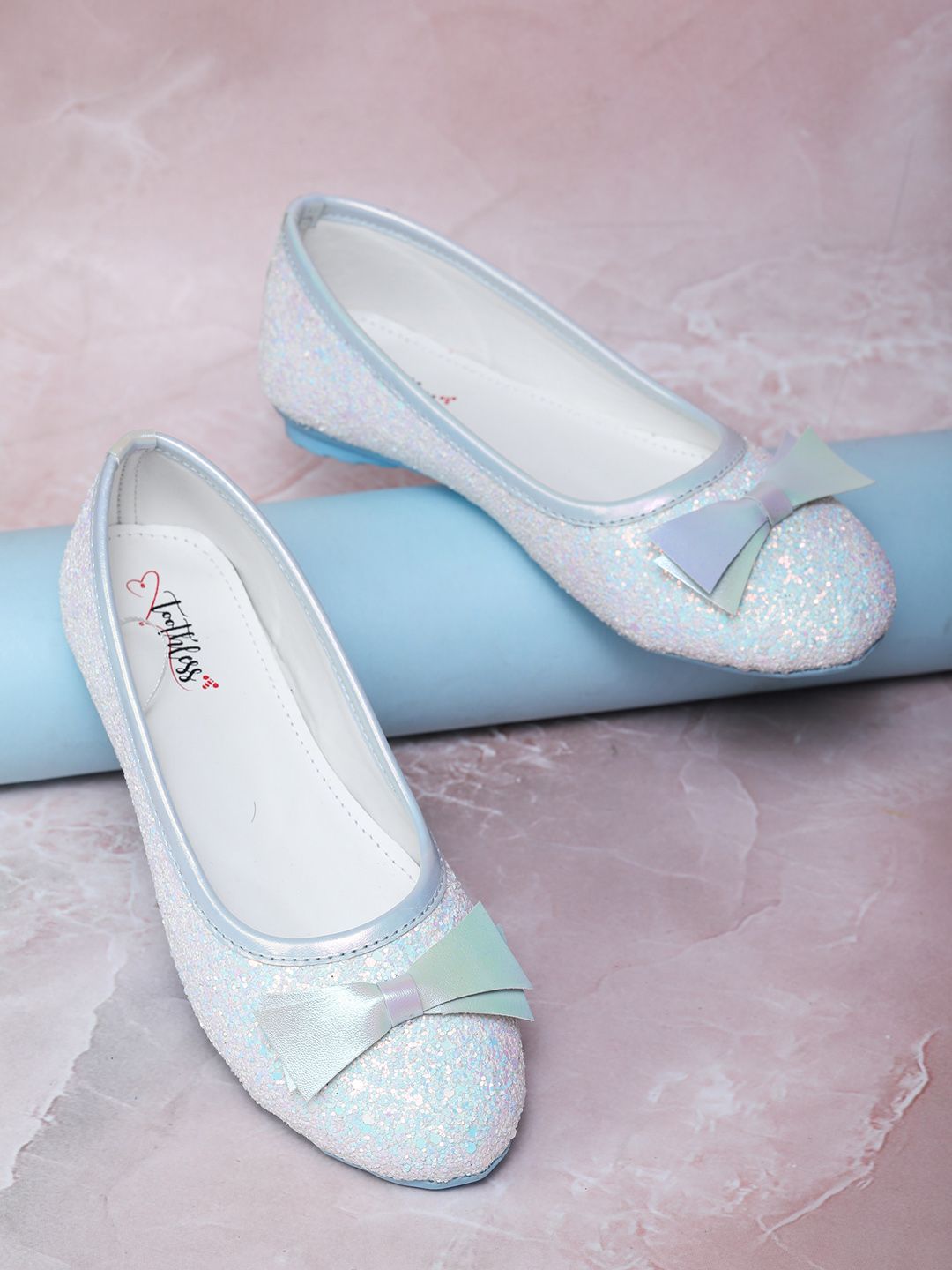 toothless Girls Embellished Bows Detail Ballerinas Flats-picture-33