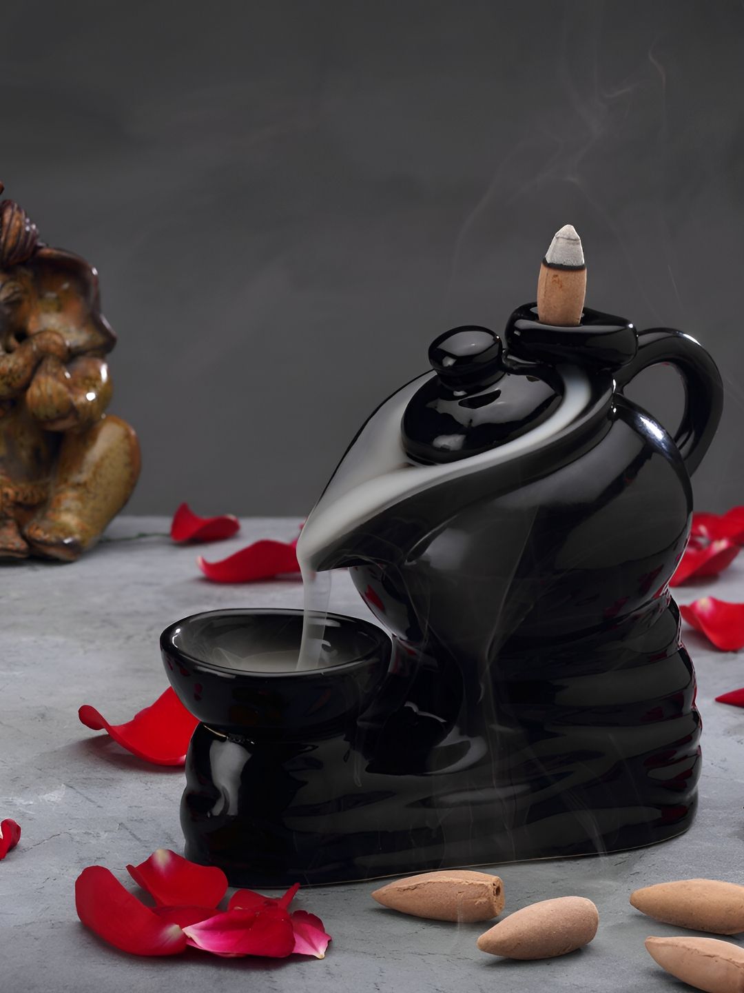 BODHI HOUSE Black Eco-Friendly Backflow Burner Fountains-image-15
