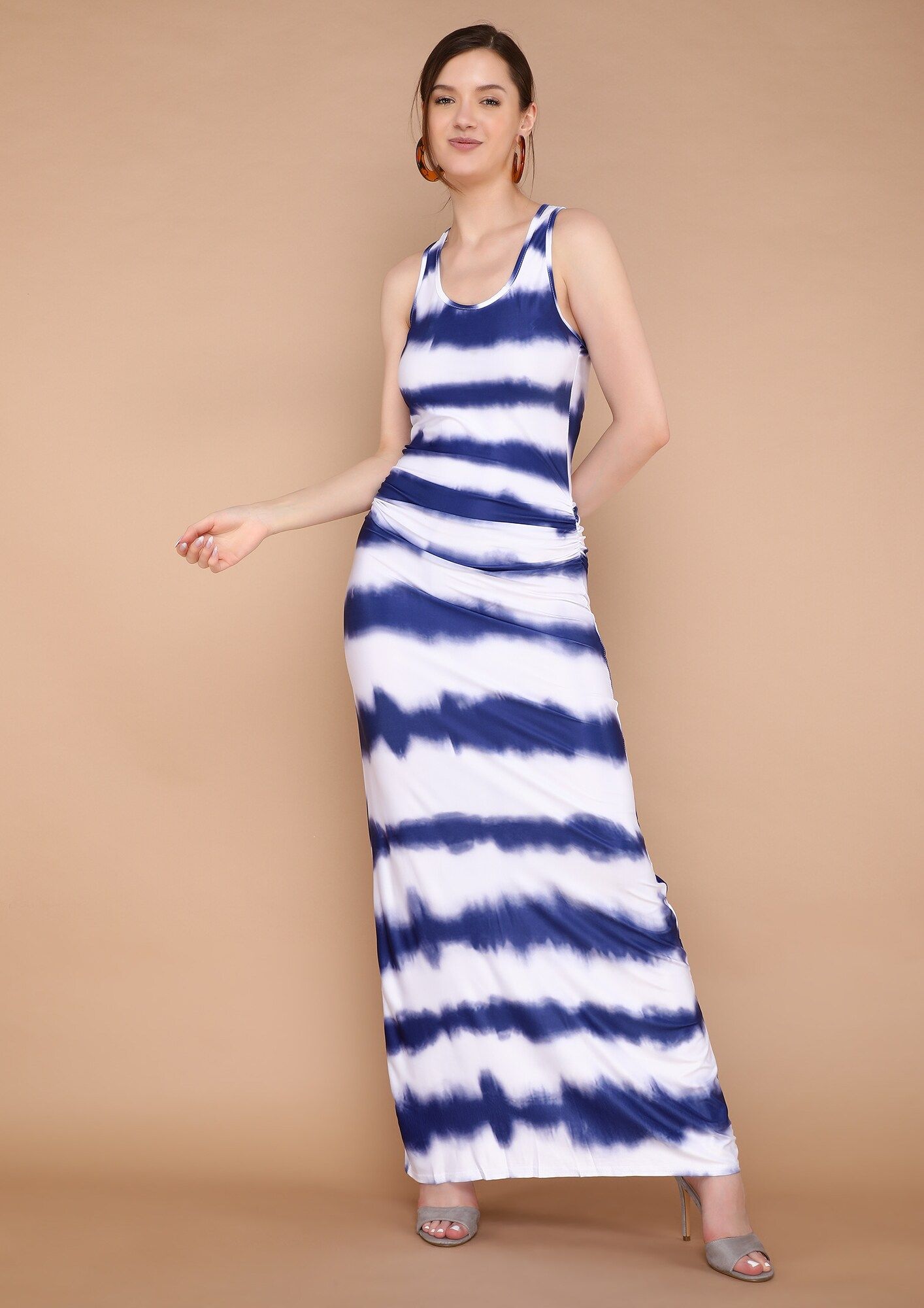 LULU & SKY Tie And Dye Sleeveless Maxi Dress-image-4