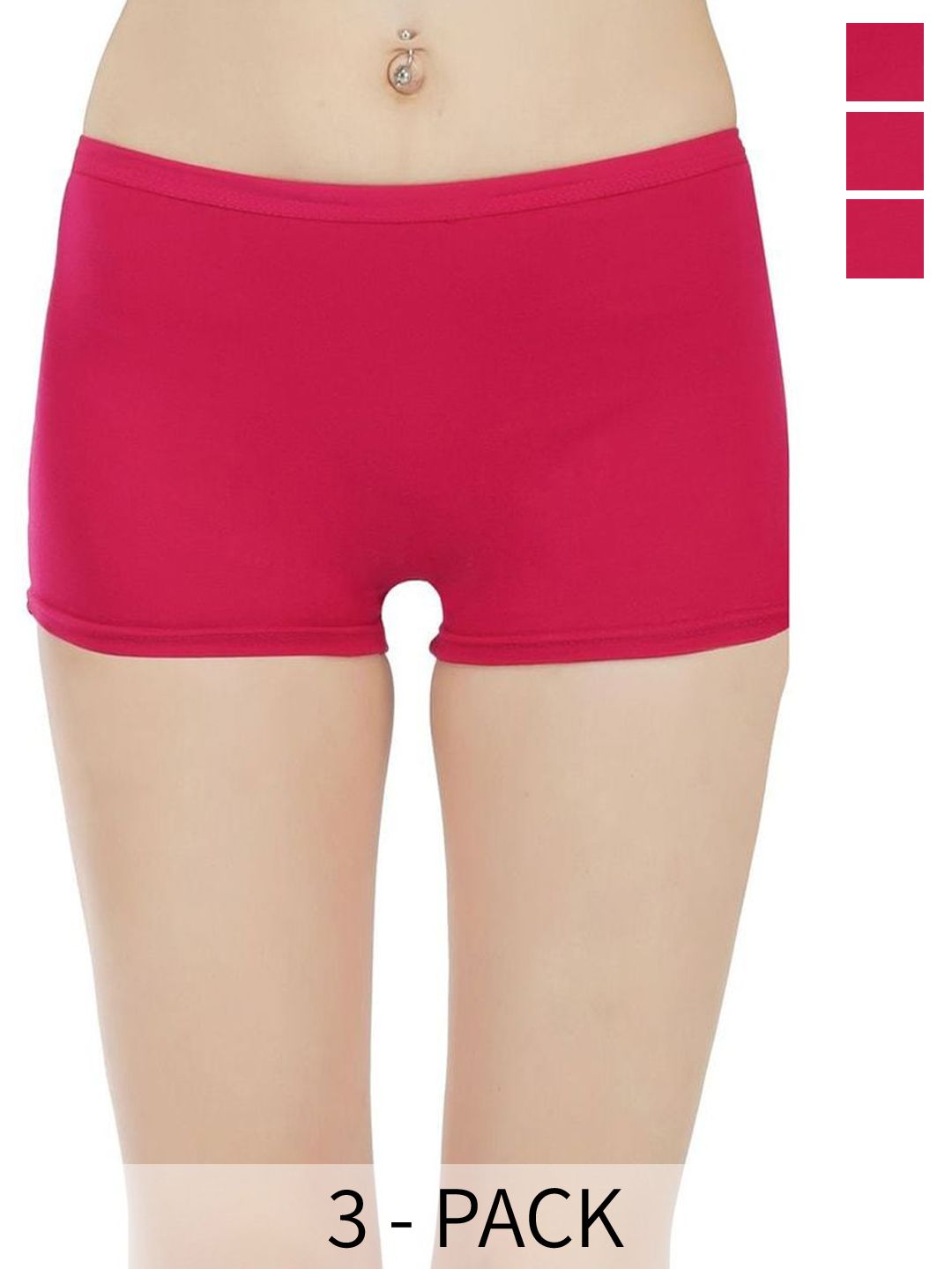 arLa APPAREL Women Pack Of 3 Pure Cotton Mid-Rise Boy Shorts Briefs-picture-21