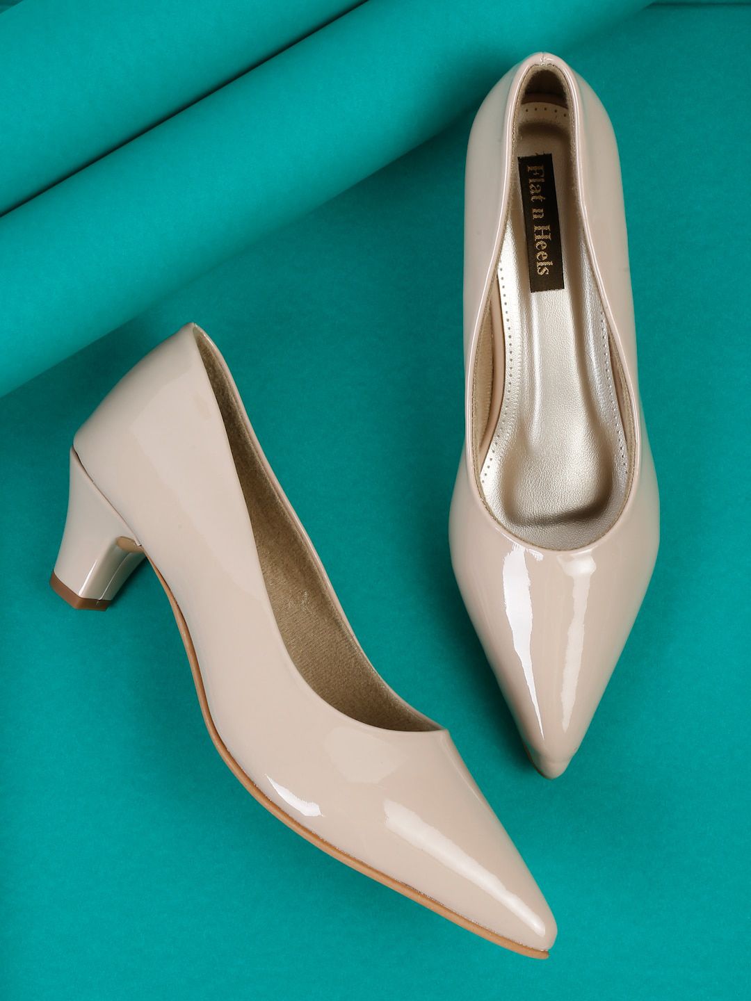 Flat n Heels Pointed Toe Kitten Pumps-picture-10