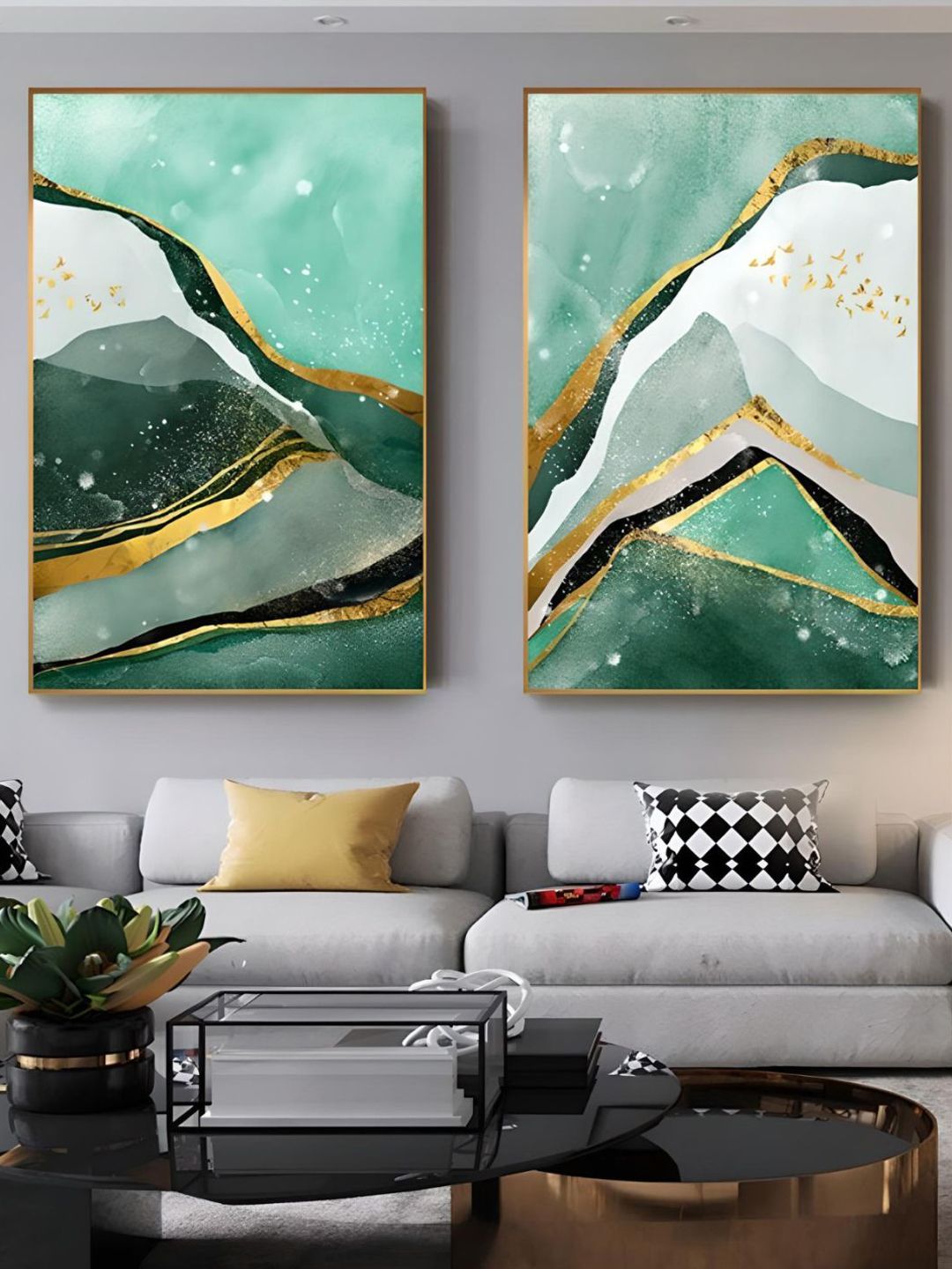THE HANDMADE FLAIR 2 Piece Wood Abstract Wall Art-image-13