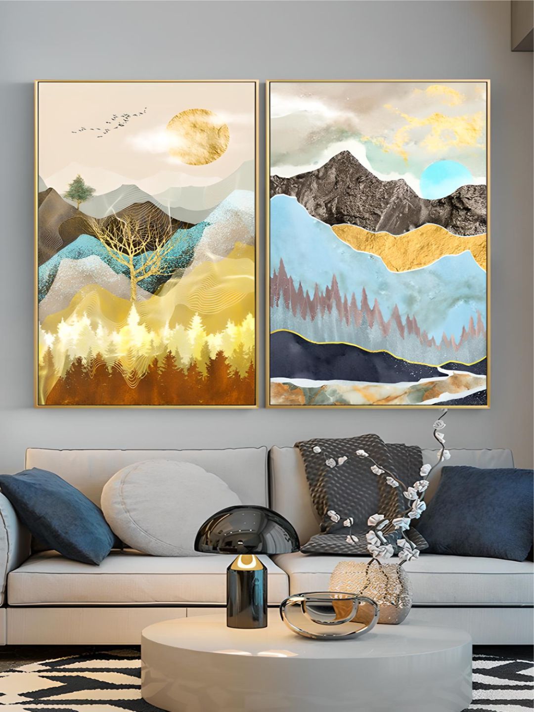 THE HANDMADE FLAIR 2 Piece Wood Abstract Wall Art-image-15