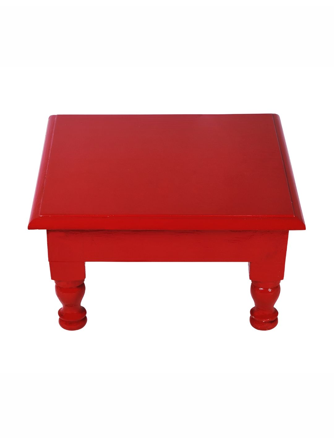 Lal Haveli Red Wooden Pooja Chowkie-picture-32