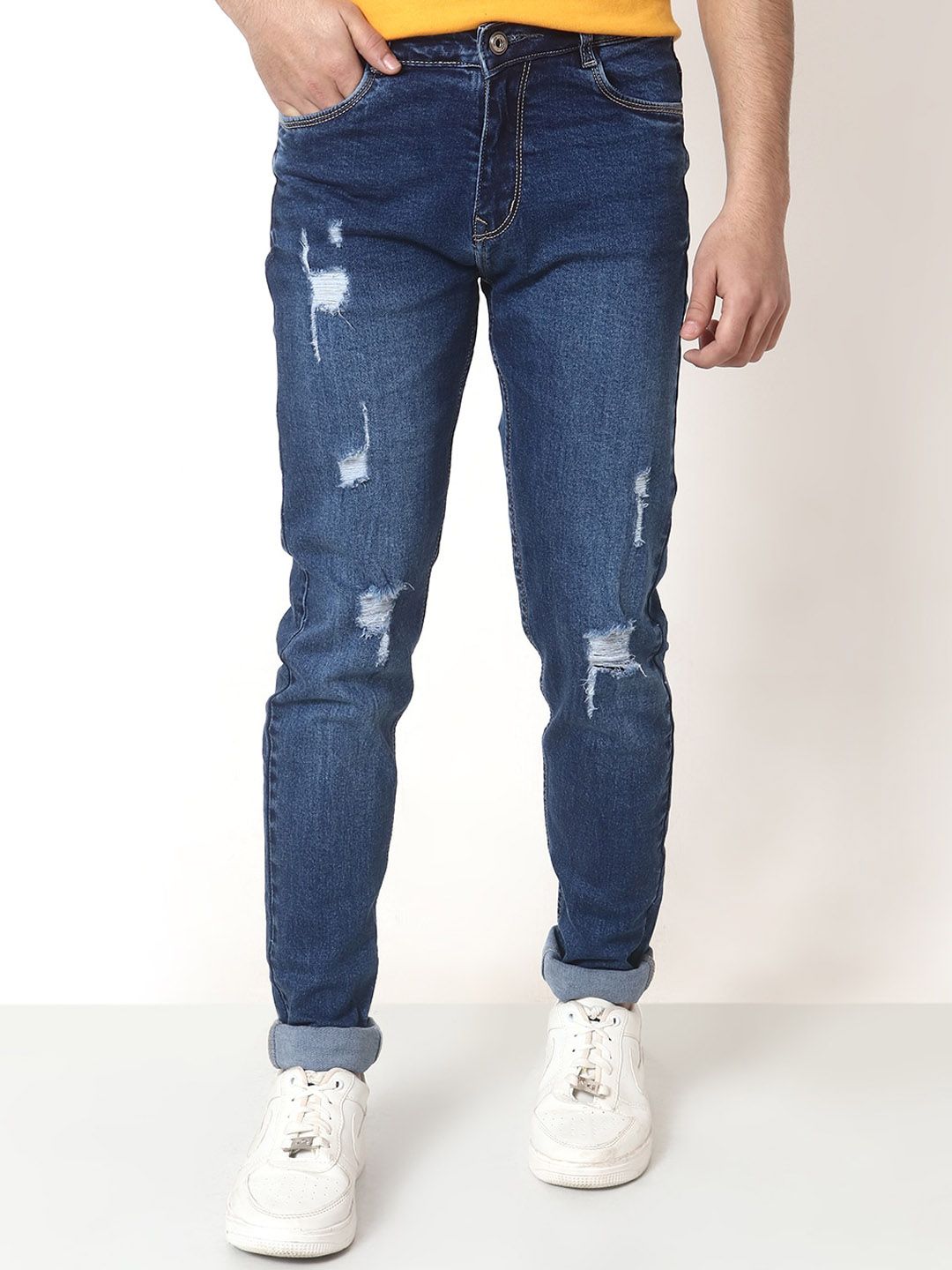 BAESD Boys Smart Slim Fit Mildly Distressed Heavy Fade Stretchable Denim Jeans-picture-34