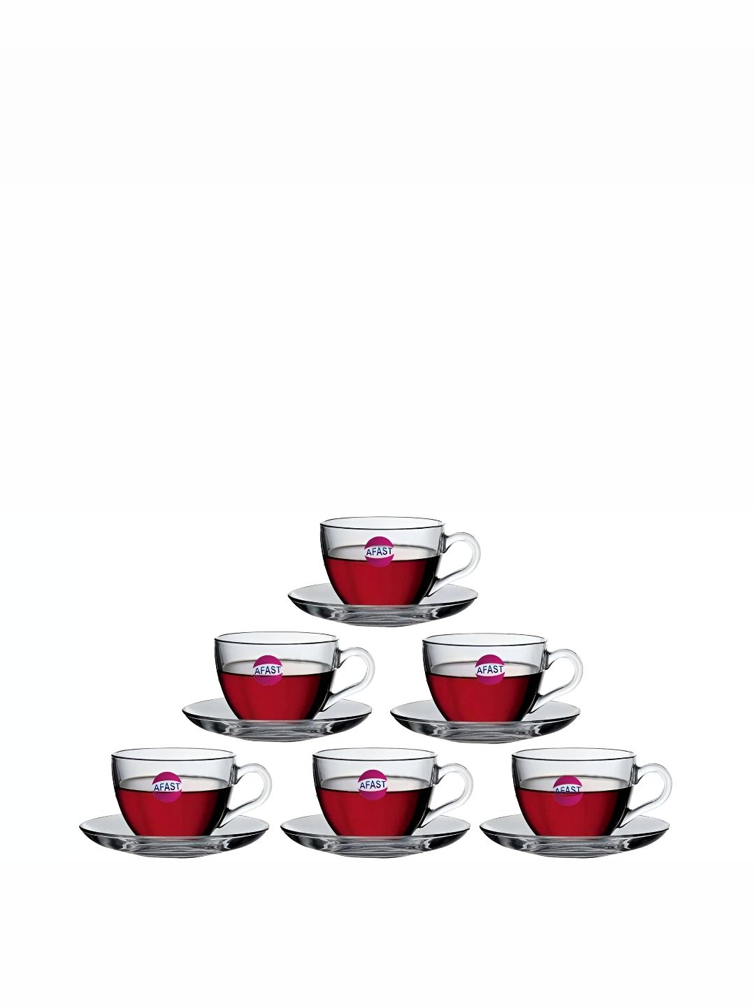 Afast Transparent 6 Pieces Glass Transparent Cups 150 ml-image-38