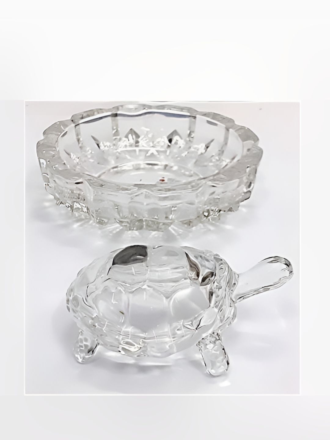 Navyaksh Crystal Turtle Tortoise with Plate for Feng Shui and Vastu Decorative Showpiece-picture-32