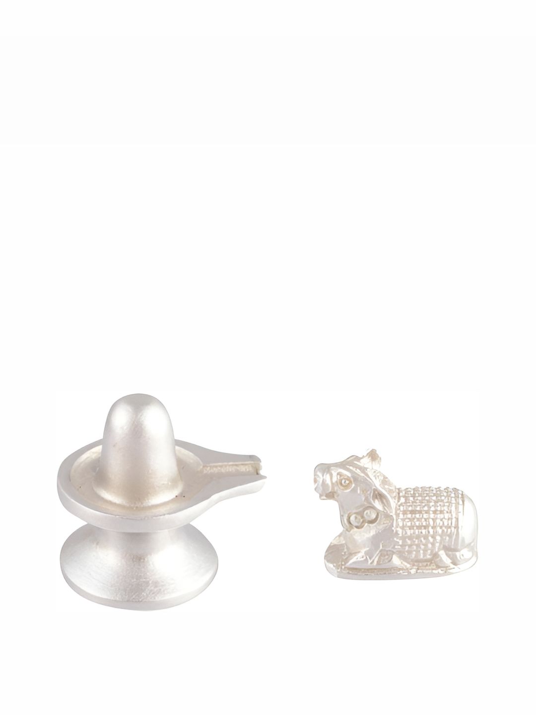 Navyaksh Silver Toned Shivling & Nandi Metal Idol Showpiece-picture-34