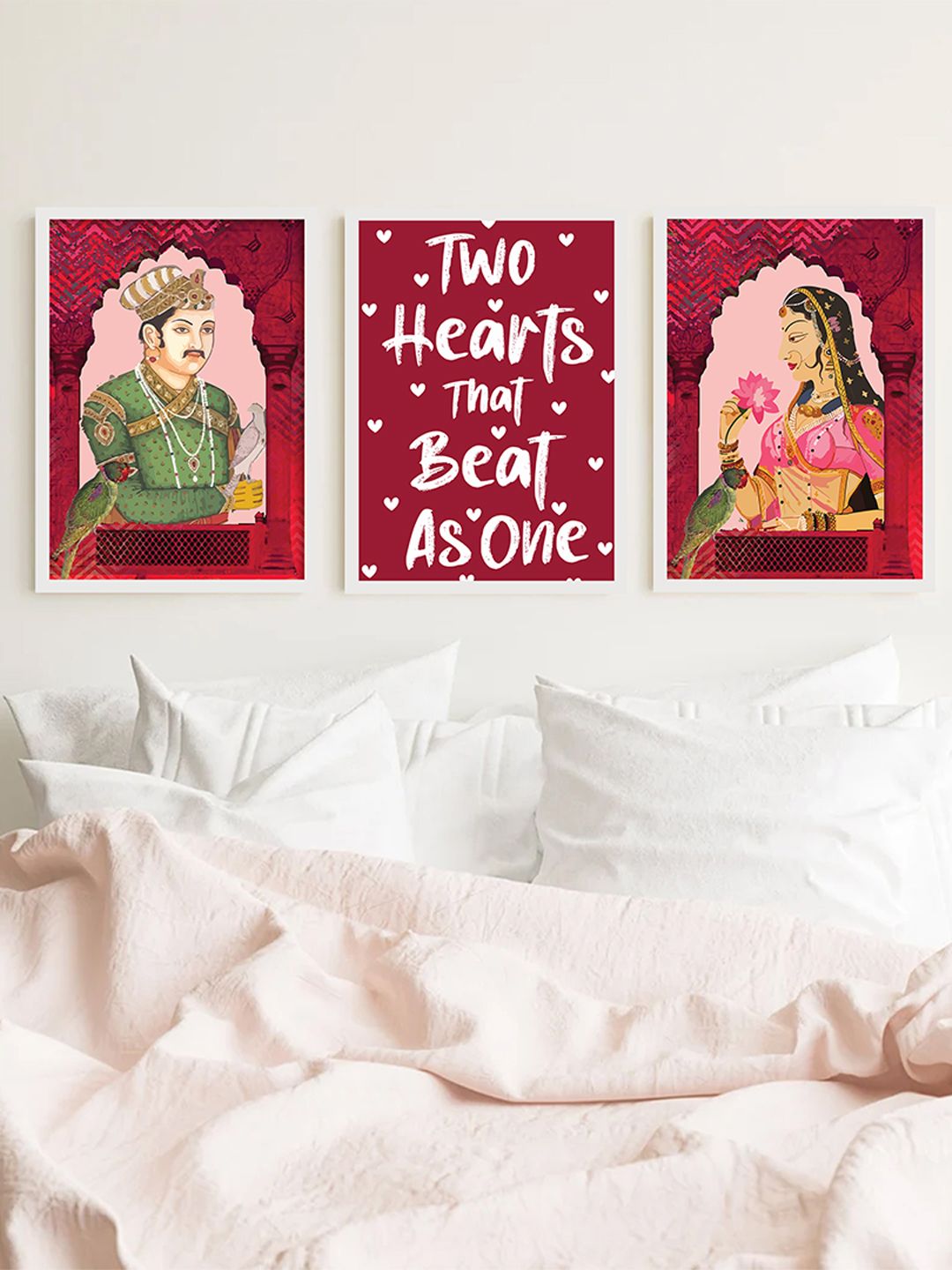 Art Street White & Red 3 Piece Printed Painting Wall Art-picture-11