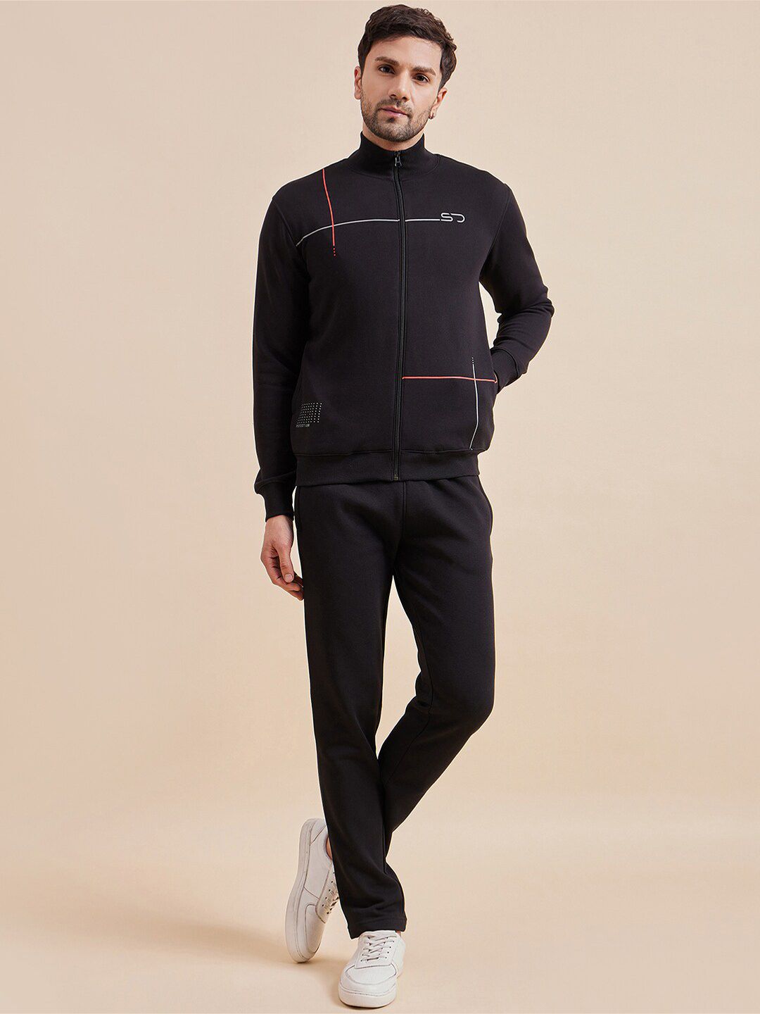 Sweet Dreams Black Geometric Printed Tracksuit-picture-13