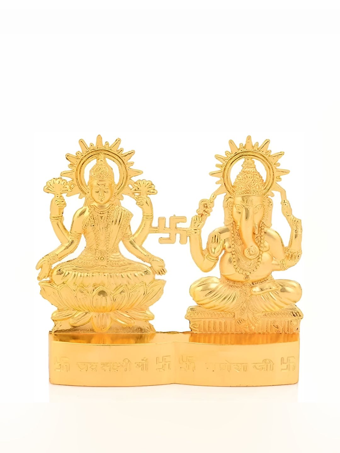 Navyaksh Gold-toned Lakshmi Ganesh Showpiece-picture-39