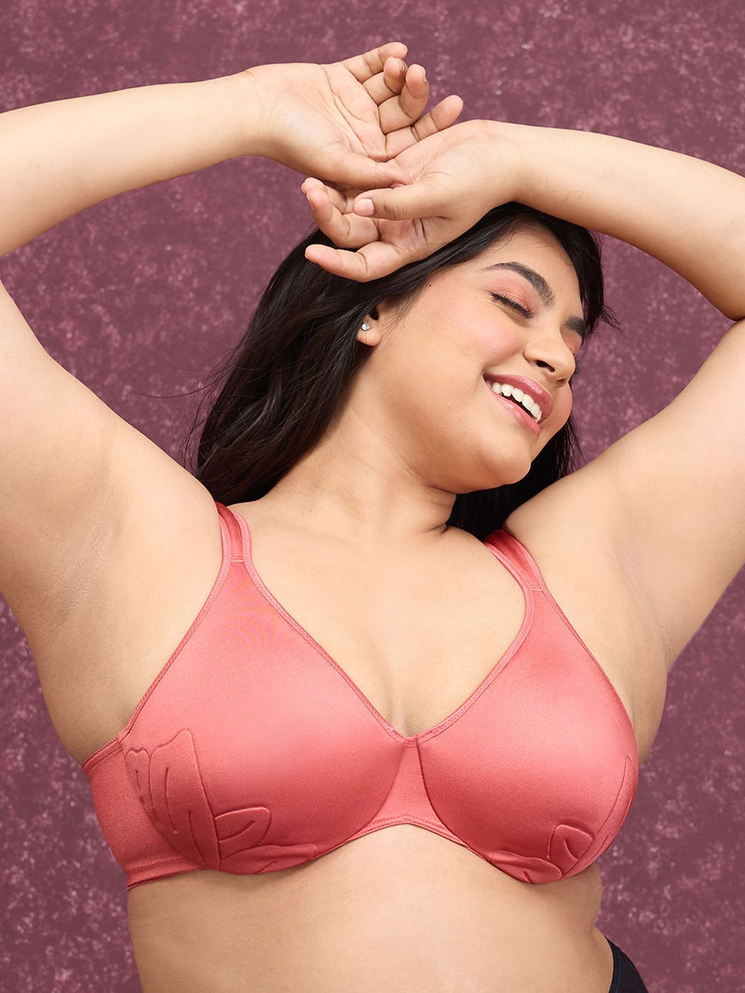 Nykd Women Anti-Gravity Wired Non Padded Bra - Red MINERAL RED (NYB243)