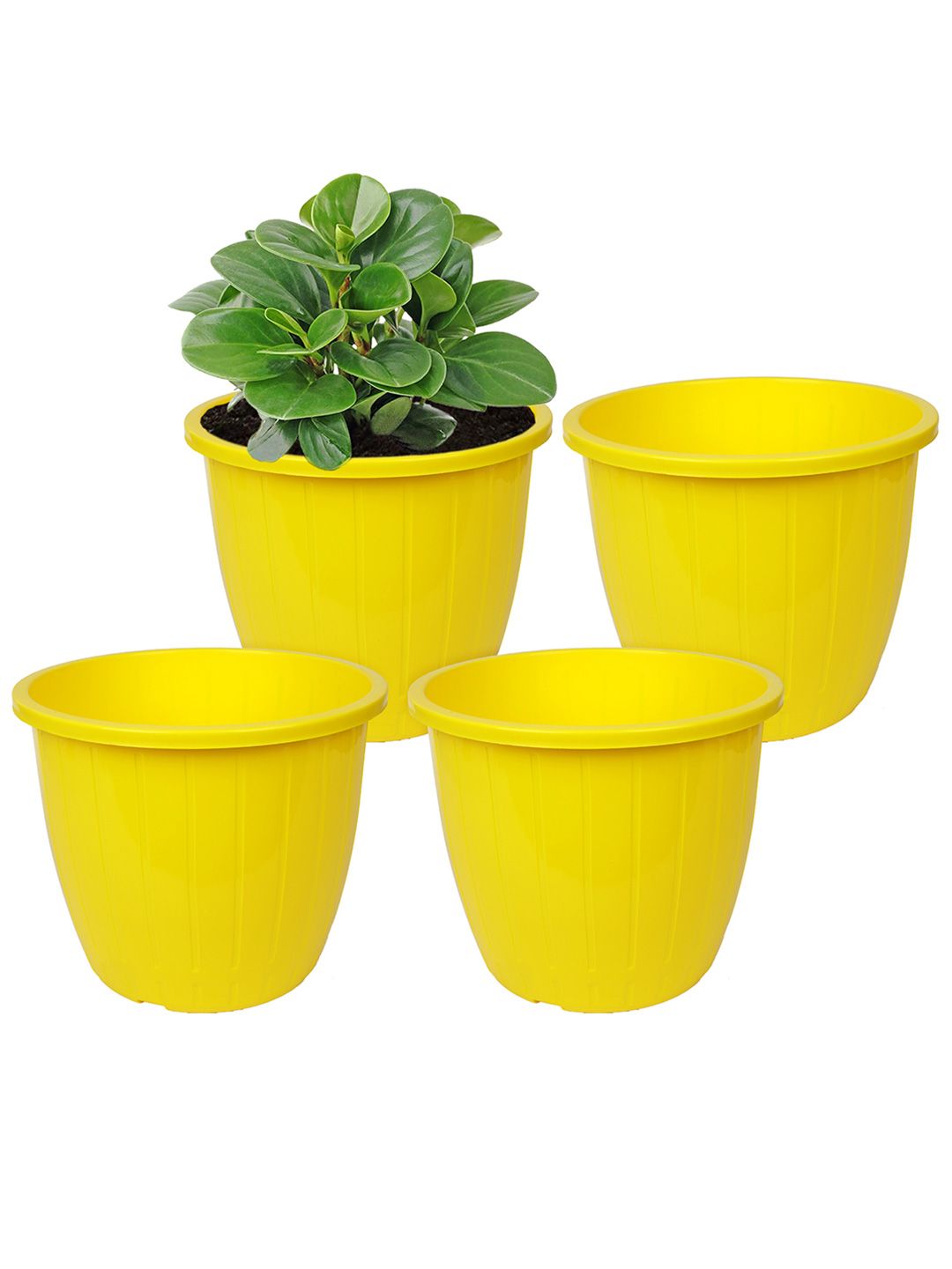 Kuber Industries Yellow 4 Pieces Flower Planters-picture-21