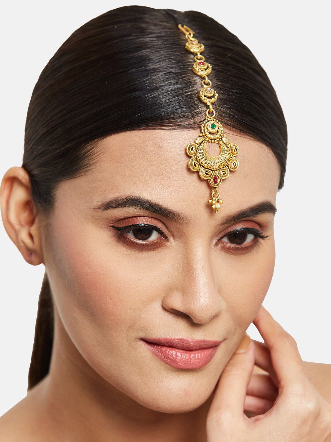 ATIBELLE Gold Plated Kundan Kundan Studded Jewellery Set