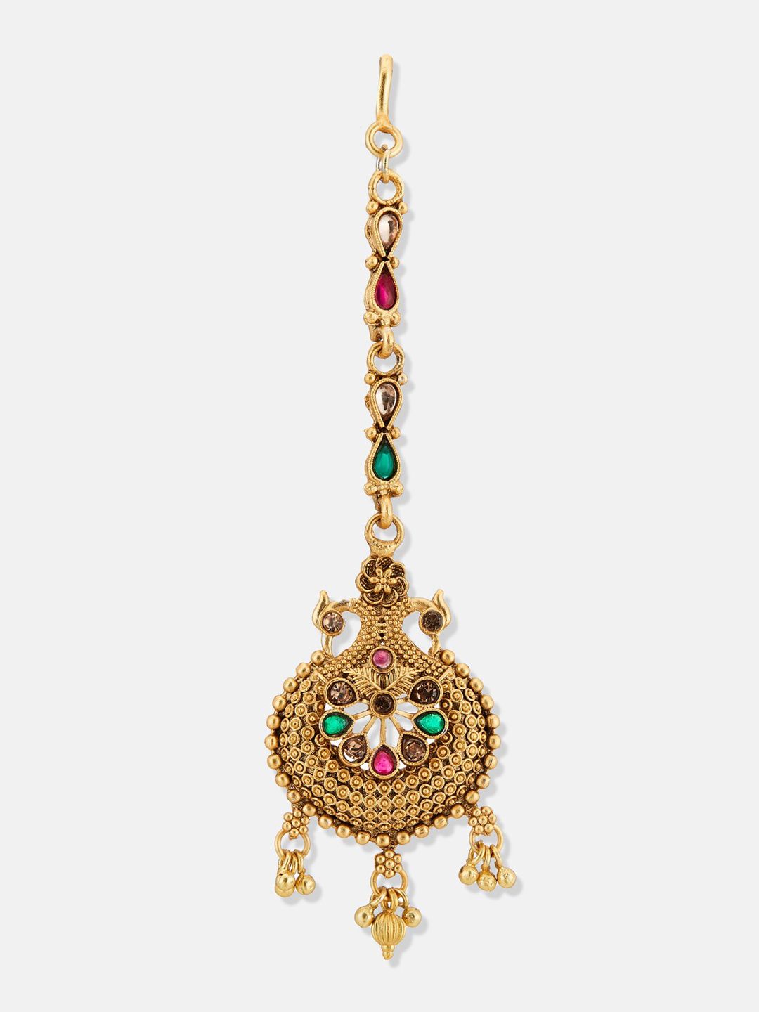 ATIBELLE Gold Plated Kundan Studded Jewellery Set