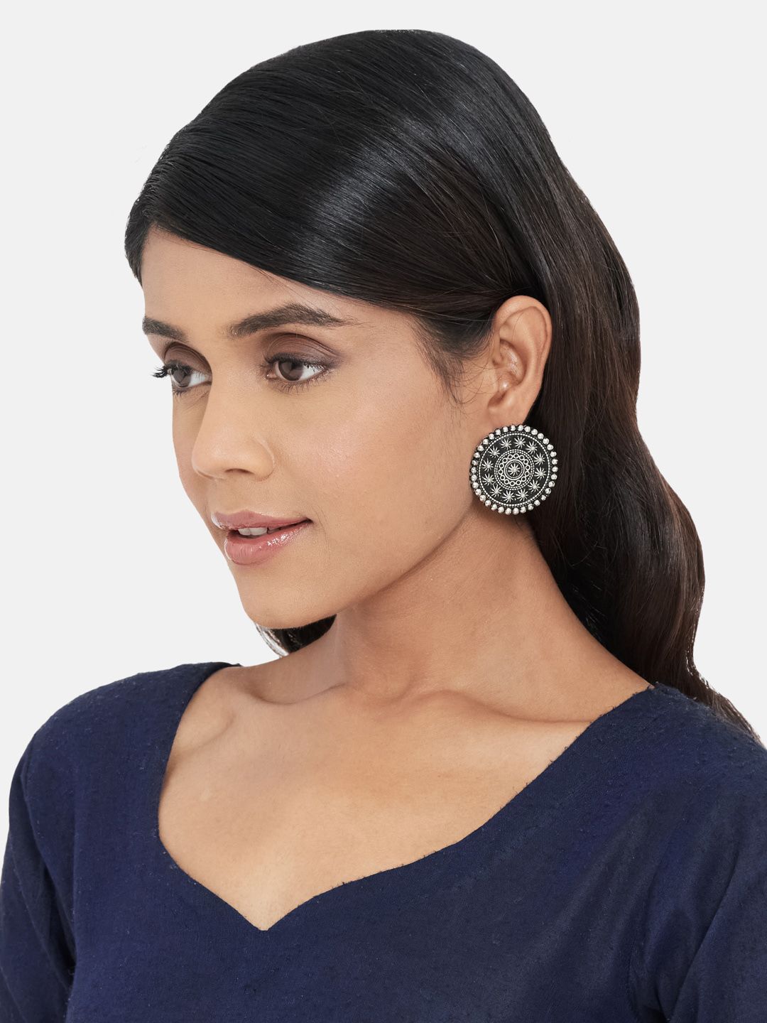 ATIBELLE German Silver Silver Plating Ethnic Earrings